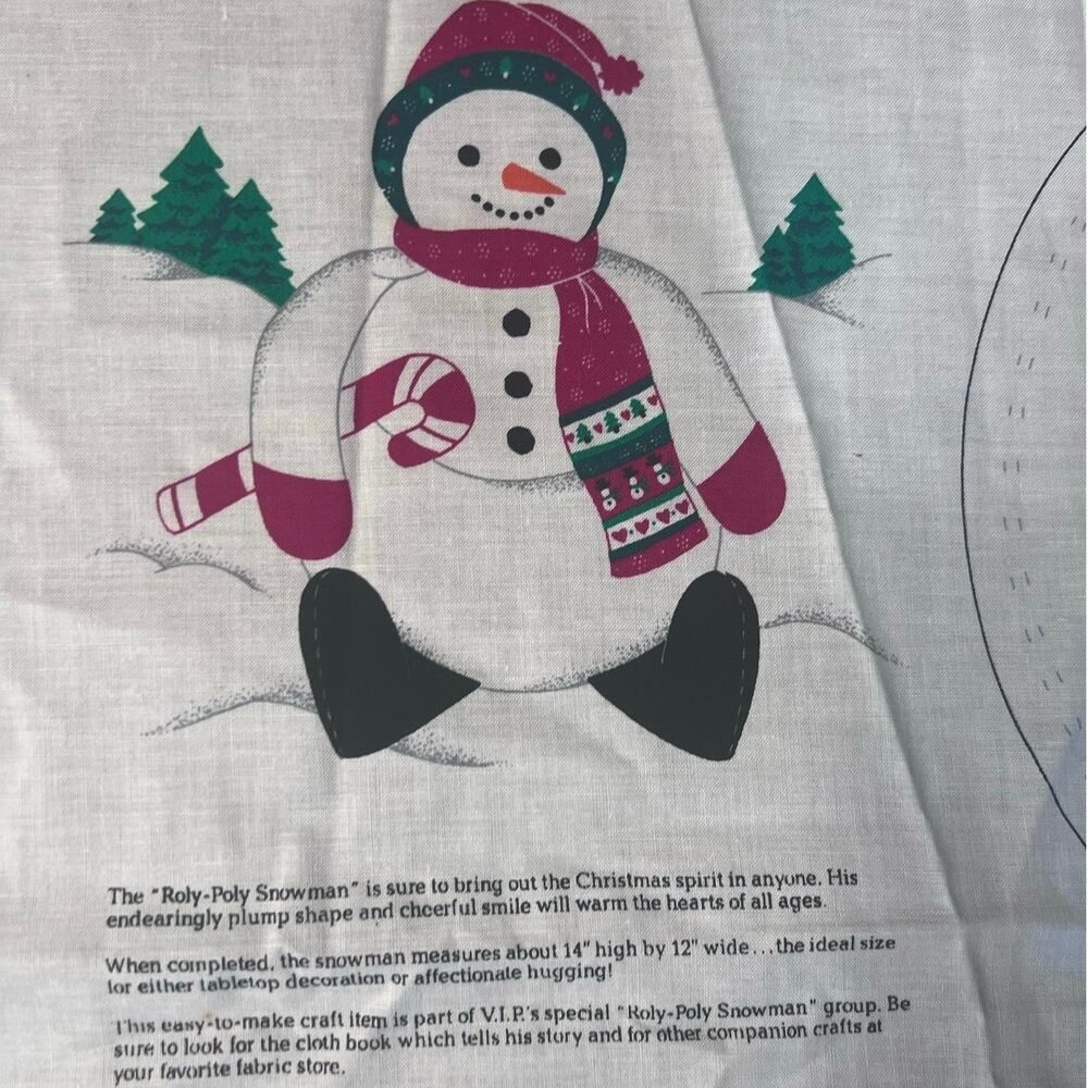 Roly‎ Poly Snow Man Christmas VIP Screen Print Cranston Print Works Co.